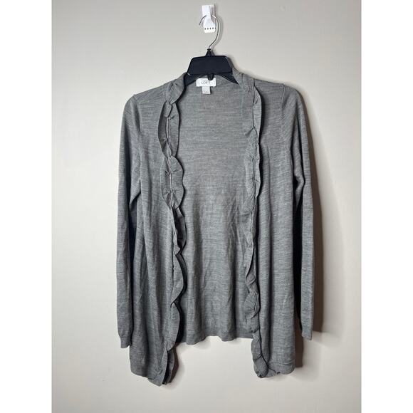 LOFT Sweaters - LOFT Grey Wool Blend Cardigan Medium